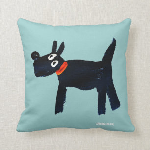 Art Pillow: John Dyer Scotty Dog Throw Pillow