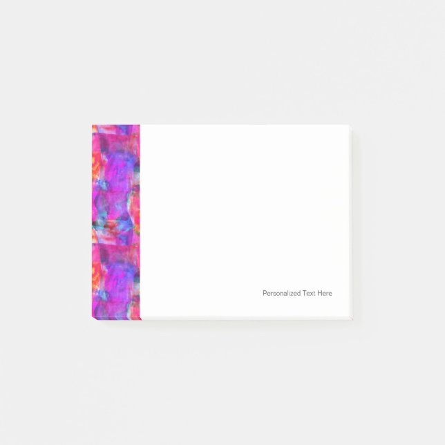 Art pink, blue, red texture background post-it notes (Front)