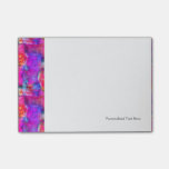 Art pink, blue, red texture background post-it notes