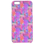Art pink, blue, red texture background clear iPhone 6 plus case