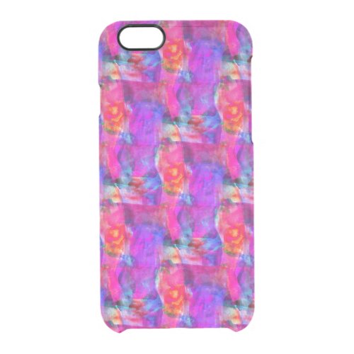 Art pink blue red texture background clear iPhone 66S case