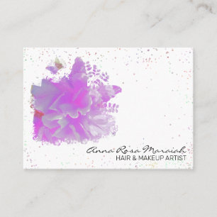 *~* Art Pink Peony Painting Art Butterfly AR3 Business Card