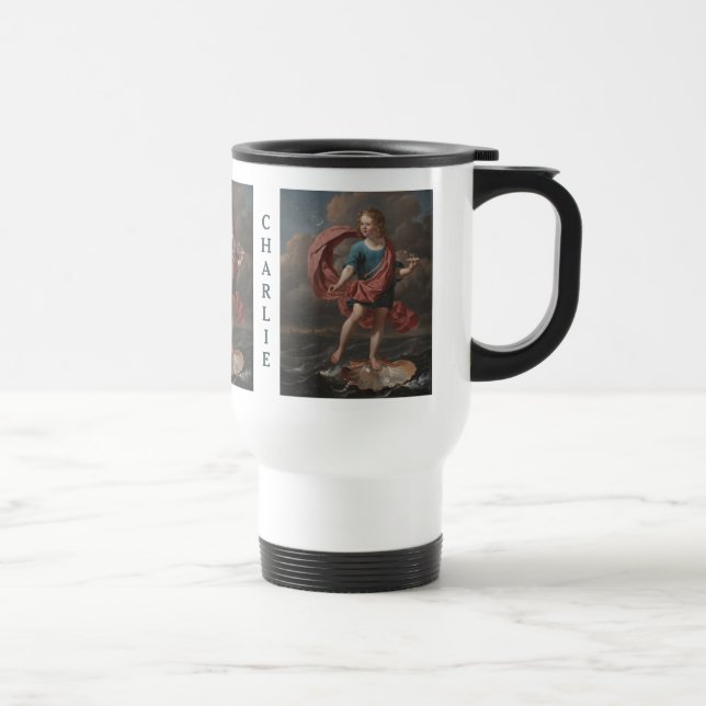 Art Portrait custom monogram mugs (Right)