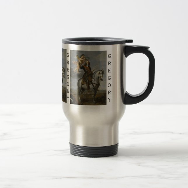 Art Portrait custom monogram mugs (Right)