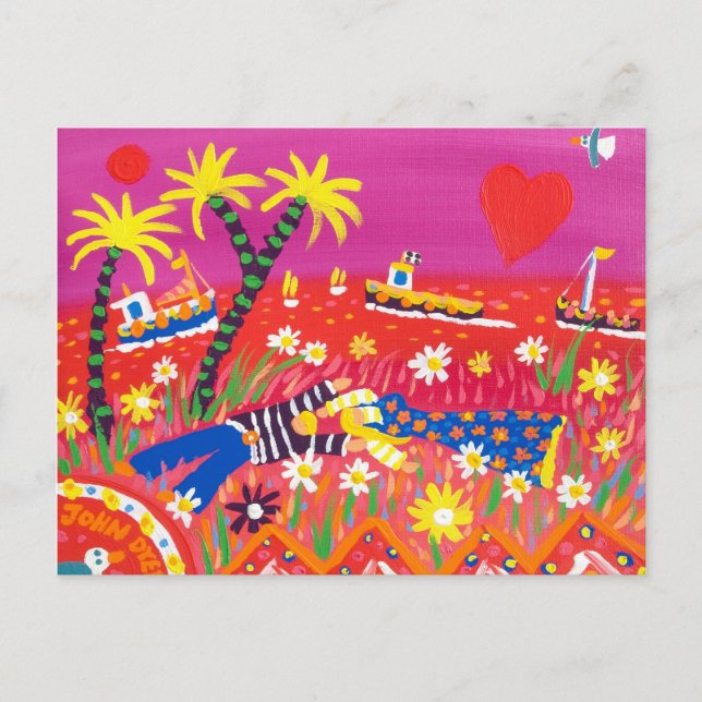 Art Postcard: Cornish Sweethearts. Valentine's Holiday Postcard (Front)