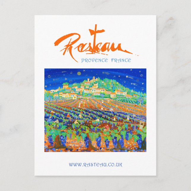 Art Postcard: Rasteau, A Night of Shooting Stars Postcard (Front)