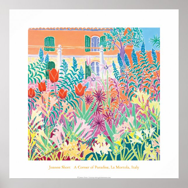 Art Poster: A Corner of Paradise,La Mortola, Italy Poster (Front)