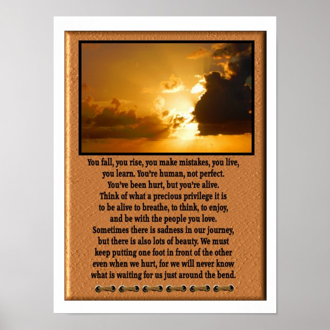 Art Poster Quote - You rise, you fall (Front)