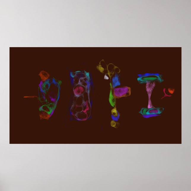 Art Potpourri  Dark Brown Minimalist Abstract Poster (Front)