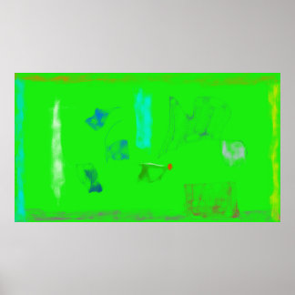 Art Potpourri  Green Minimalism Abstract Poster