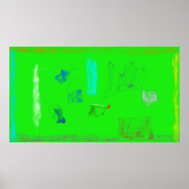 Art Potpourri  Green Minimalism Abstract Poster (Front)