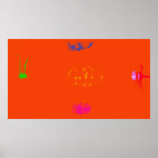 Art Potpourri  Orange Minimal Abstract Poster