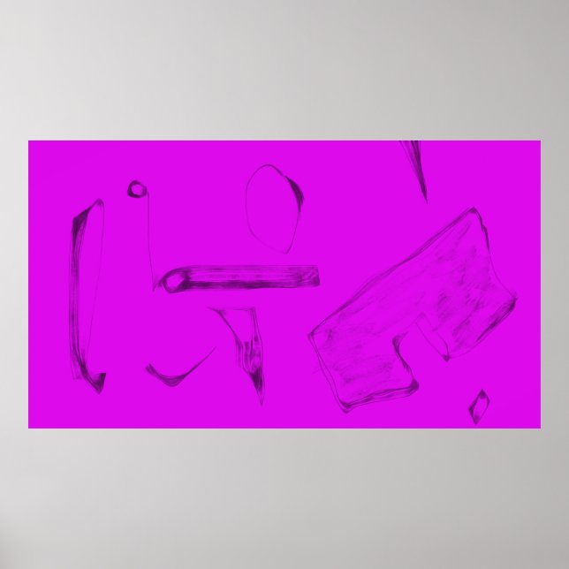 Art Potpourri  Pink Absract Minimalism Poster (Front)