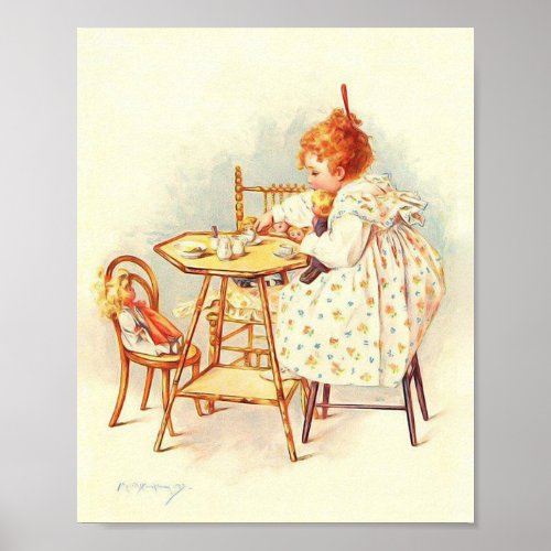 Art Print by Maud Humphrey Tea Party