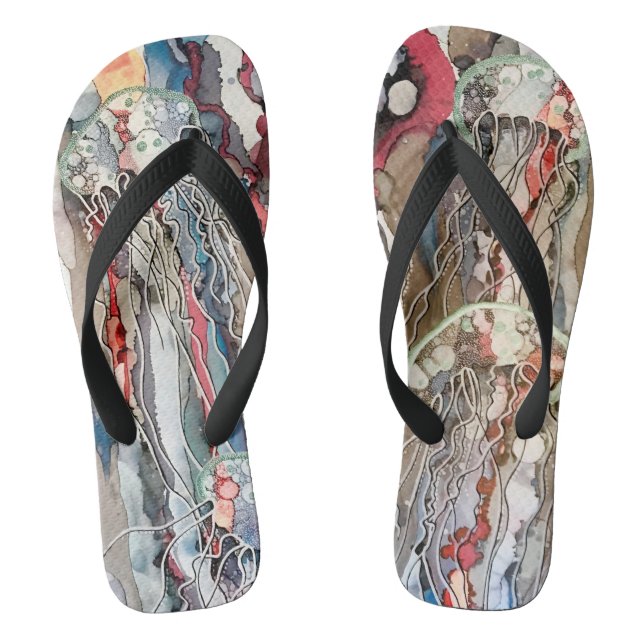 Art print flip flops. flops (Footbed)