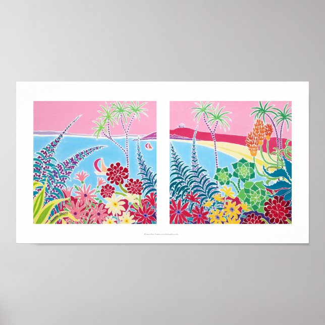 Art Print: Tresco, Isles of Scilly, Cornwall. Poster (Front)
