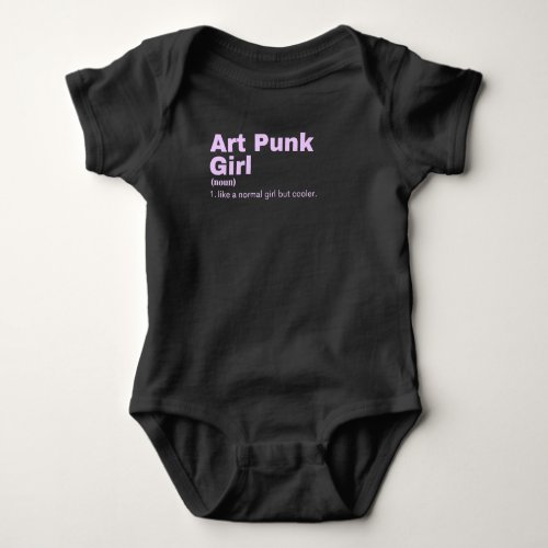 Art Punk Girl _ Art Punk  Baby Bodysuit