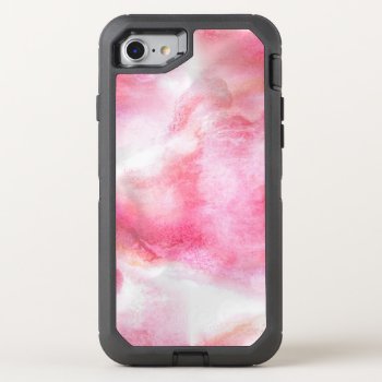 Art Red Avant-garde Background Hand Paint 2 Otterbox Defender Iphone Se/8/7 Case by watercoloring at Zazzle