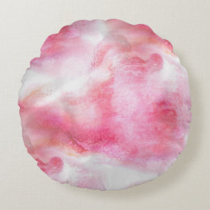 art red avant-garde background hand paint 2 round pillow