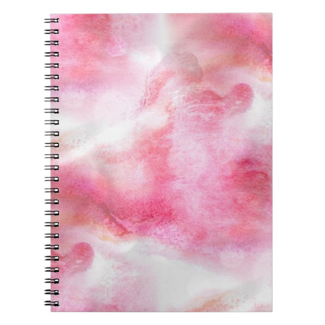 art red avant-garde background hand paint notebook (Front)