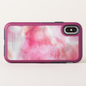 art red avant-garde background hand paint otterbox iPhone case (Back Horizontal)