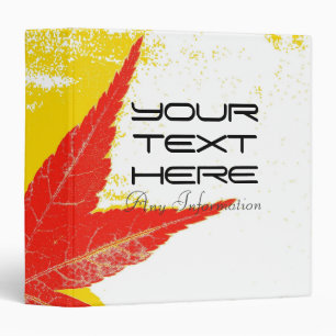 Art red leaf Personalized binders