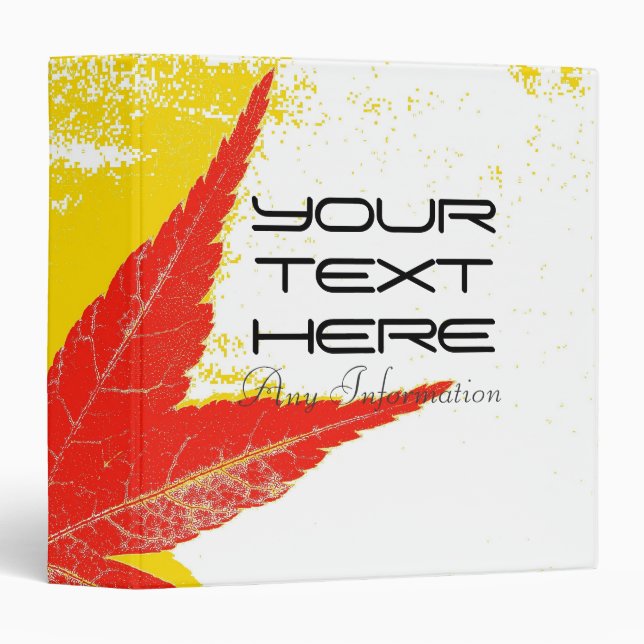 Art red leaf | Personalized binders (Front/Spine)