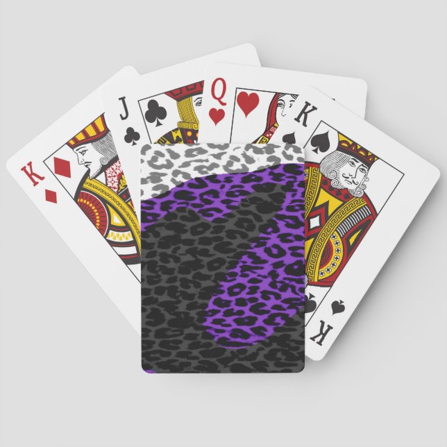 Art retro animal fur abstract texture poker cards (Back)