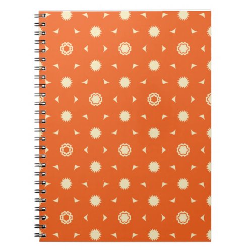 Art rtro _ orange vintage _ toiles et fleurs notebook