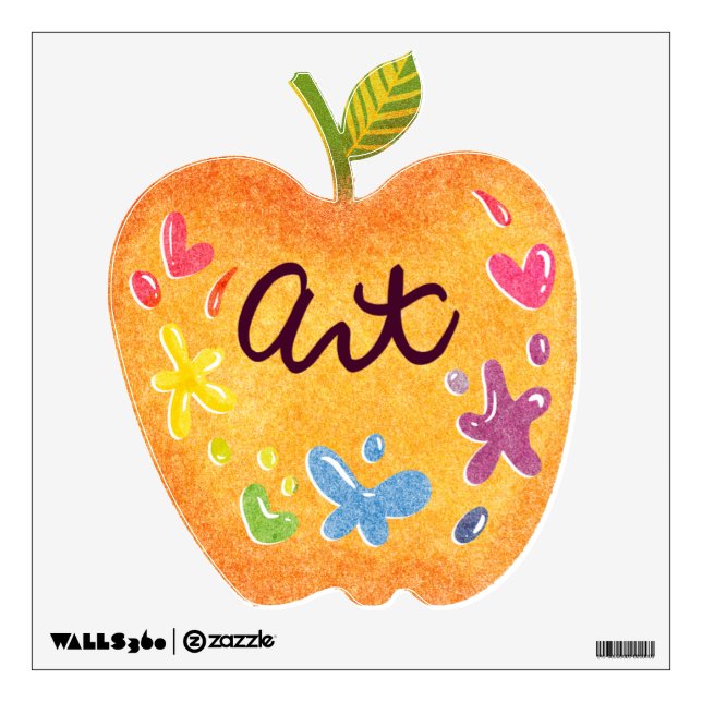 Art Room Apple Wall Decal (Front)