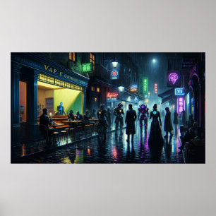 'Art Runner' Cyberpunk Poster