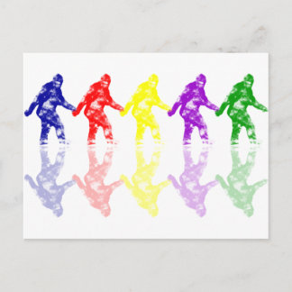 ART SCHOOL SQUATCH - Colorful Bigfoot Logo Postcard