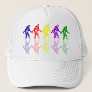 ART SCHOOL SQUATCH - Colorful Bigfoot Logo Trucker Hat