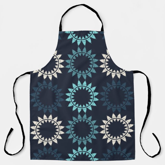 Art seamless pattern. Folk motif. Vintage geometri Apron (Front)