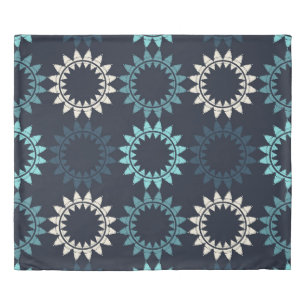 Art seamless pattern. Folk motif. Vintage geometri Duvet Cover