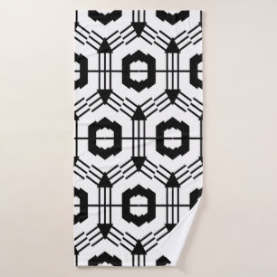 Art seamless pattern. Vintage geometric background Bath Towel