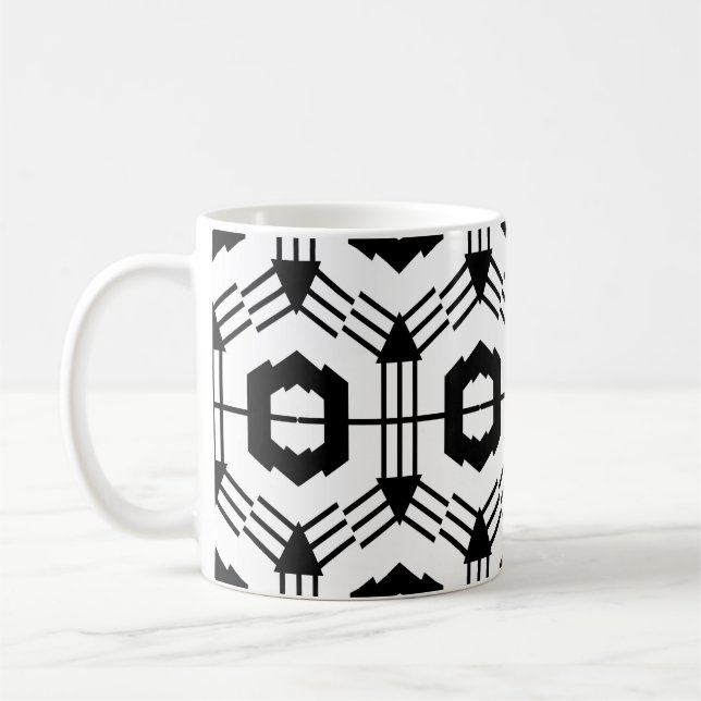 Art seamless pattern. Vintage geometric background Coffee Mug (Left)