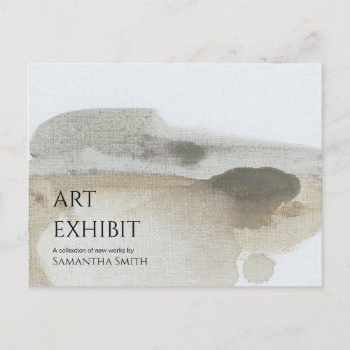 Art Show Exhibit Invitation Postcard