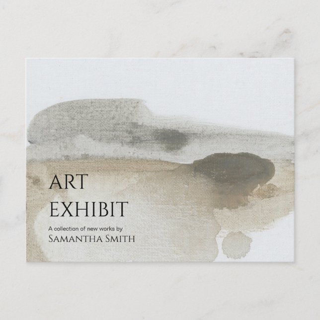 Art Show Exhibit Invitation Postcard (Front)