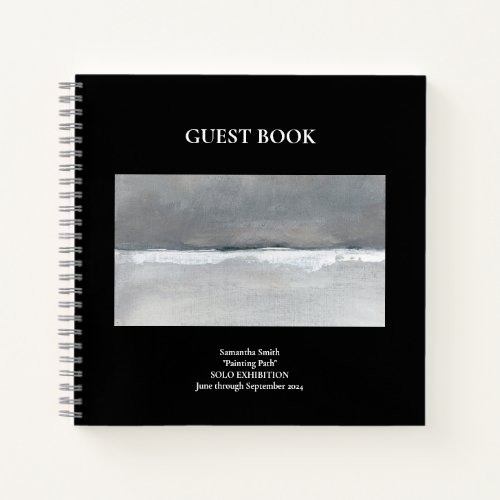 Art Show Exhibition Guest Book Black and White