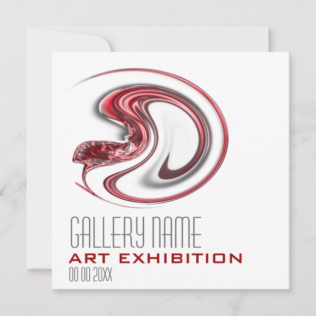 Art show gallery exhibition opening CUSTOMIZE Invitation (Front)