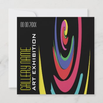 Art Show Gallery Exhibition Opening Customize Invitation by mensgifts at Zazzle