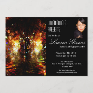 art show invitation w/blk background
