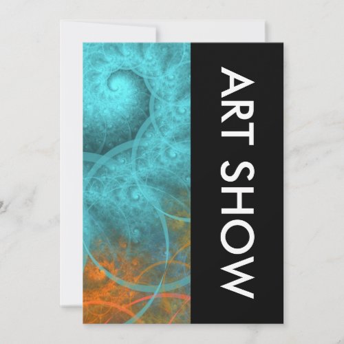 Art Show Spiral Design Custom Invitation
