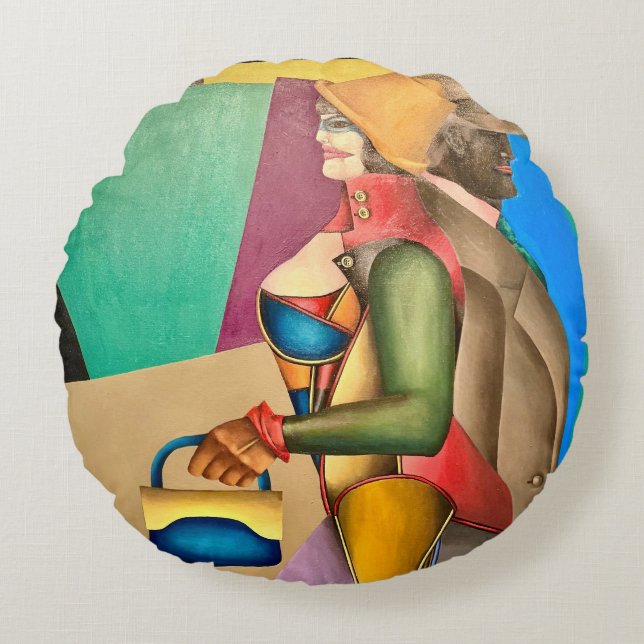 Art spain round pillow (Front)