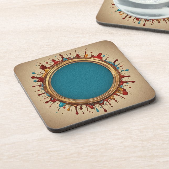 Art splash beverage coaster (Left Side)