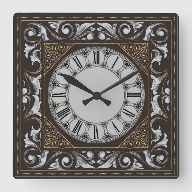 Art  square wall clock (Front)