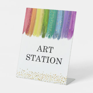 Art Station Table Sign