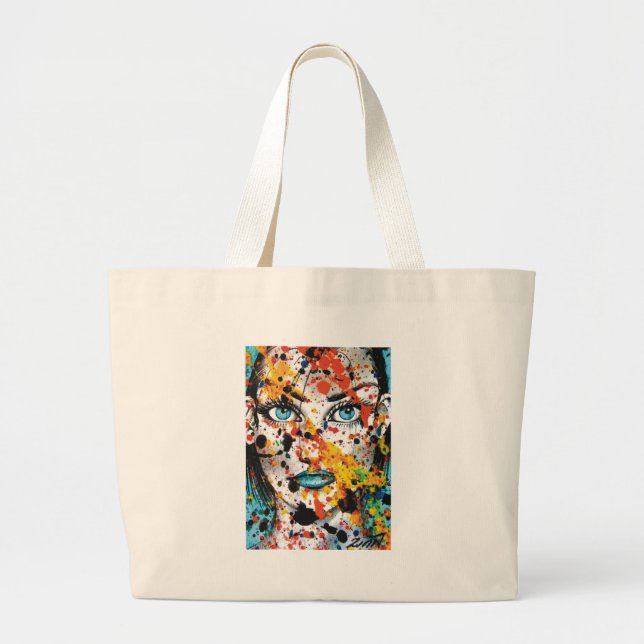 Art Student Large Tote Bag (Front)