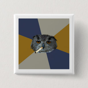 Art Student Owl Advice Animal Meme Button